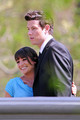 On set of Glee at Bow Bridge, NYC | April 26, 2011. - lea-michele photo