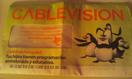  The Penguins in a Cablevision Envelope