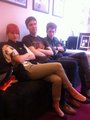 "Hanging out at the FBR office with Evan, Nick from A Rocket To The Moon and Hayley from Paramore." - paramore photo