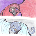 Eragon and Saphira/Murtagh and Thorn  - eragon fan art