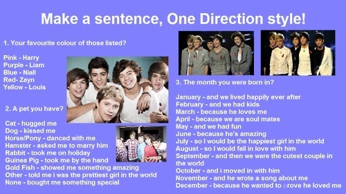 One Direction make-a-sentence 
