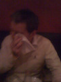 Paul eating Curry and struggling - paul-byrom photo