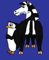 skipper an a horse - penguins-of-madagascar fan art