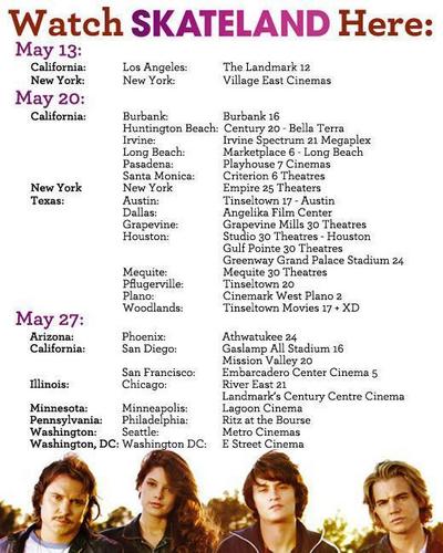  @AshleyMGreene's "SKATELAND" U.S Release Dates and Locations