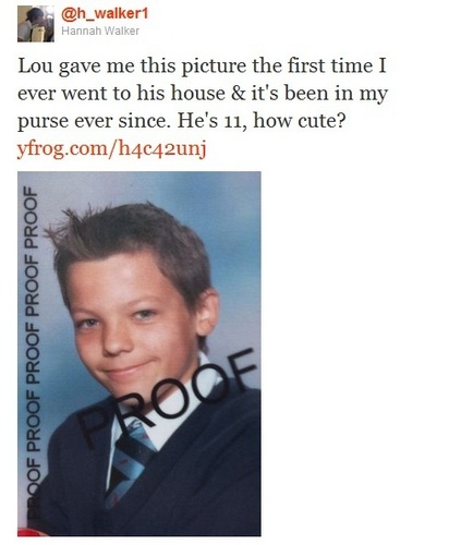  Hannah Twets About The 1st Pic Louis Gave Her When He Was 11!! (Aww Bless) 100% Real :) ♥