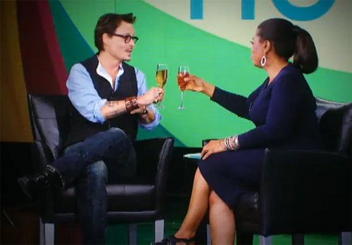  May 5 2011 johnny Depp At Oprah Winfrey onyesha