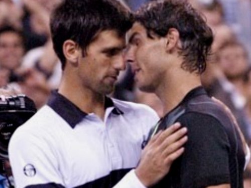  Rafa and Novak sexy 키스 !! us open