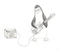 Kowalski Sketch: Tuning - penguins-of-madagascar fan art