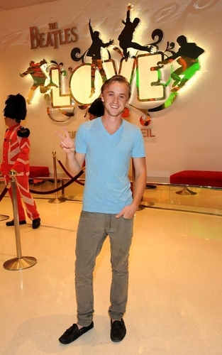 Tom Felton Attends Performance of The Beatles LOVE by Cirque du Soleil