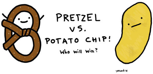  pretzel کا, پریٹزال vs chip
