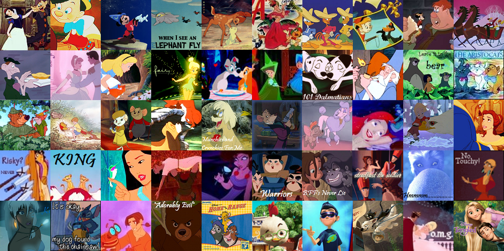 50 Disney Movie Icons - Walt Disney 50 Animated Motion Pictures Photo