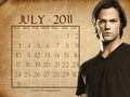 July 2011 - Sam (calendar) - supernatural wallpaper