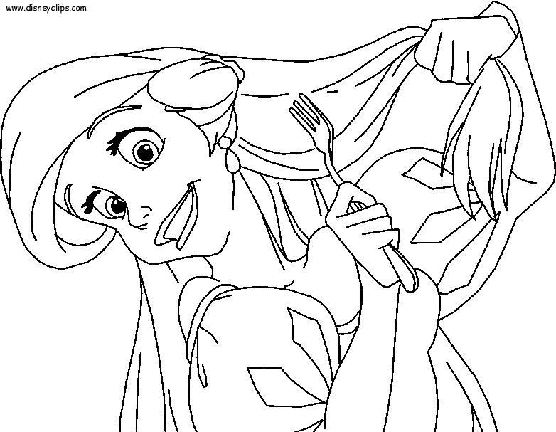 Ariel Colouring In