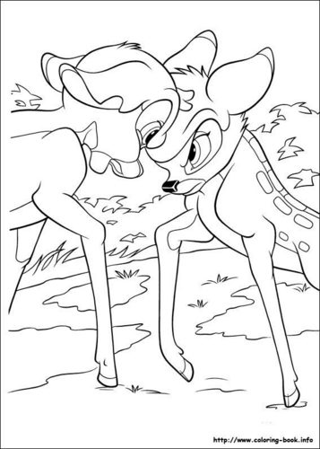  Walt ディズニー Coloring Pages - Ronno & Bambi