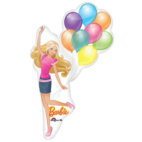  芭比娃娃 with balloons