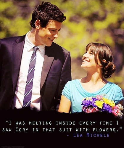  "I was melting inside every time I saw Cory in that suit with flowers."