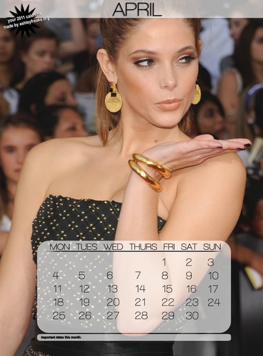  Ashley Greene Calendar