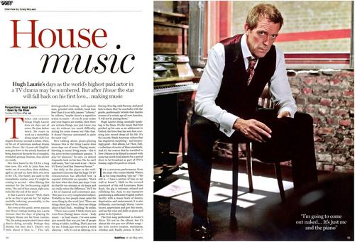  Hugh Laurie - House musique Interview - Radio Times magazine, 14th May 2011-(scans)