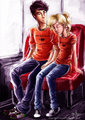Percy And Annabeth On A Bus - the-heroes-of-olympus fan art