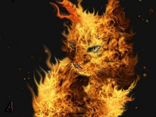 Flame animal form