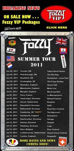 Fozzy 2011 Summer Tour
