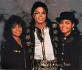 Michael Jackson with his Sister's During the Bad Tour [= <3 - michael-jackson photo