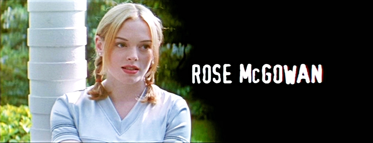 Rose McGowan as Tatum Riley from "Scream" (1996) .