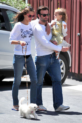  Alessandra Ambrosio, husband Jamie Mazur, and their daughter Anja at the Brentwood Country Mart