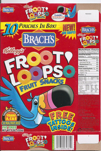  Froot Loops frutas snacks