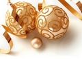 Golden Christmas ornaments - christmas photo
