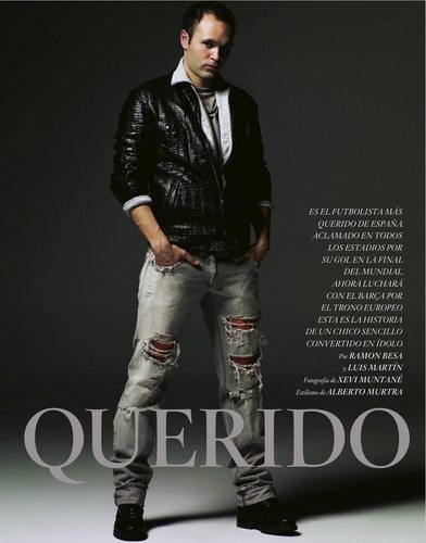 Iniesta in fashion shoot for newspaper
