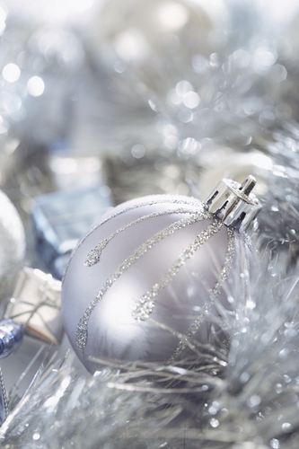  Silver Рождество decorations