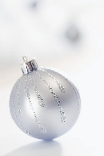  Silver 크리스마스 ornaments