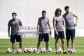 Training session 21\5 only Valdes, Pique,Milito,Puyol,Xavi,Iniesta,Villa and Messi - fc-barcelona photo