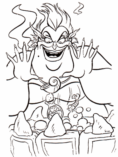 Walt 迪士尼 Coloring Pages - Ursula