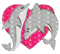 dolphins - glitter-picture photo