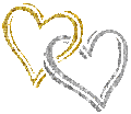 gold and silver heart - glitter-picture photo