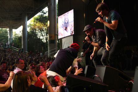 Big time rush at the kiss 108 concert in Boston