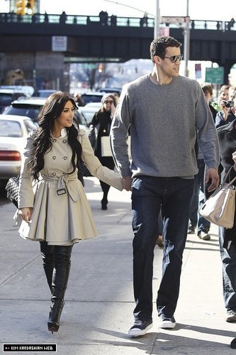 Kim and Kris Humphries are spotted out in New York 3/27/11