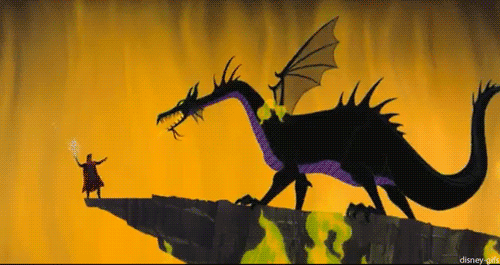 maleficent dragon transformation gif