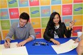 Cory Monteith & Naya Rivera: Samsung in San Jose! - glee photo