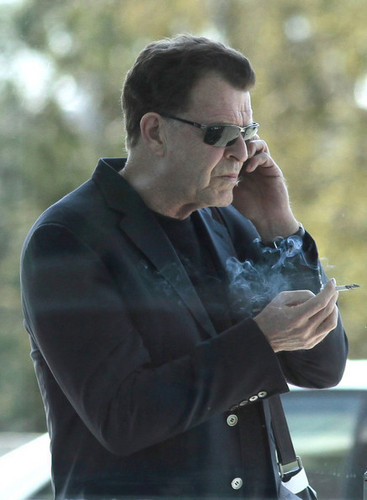 John Noble Catching A Flight At Vancouver Airport