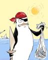 Kowalski da Pirate - penguins-of-madagascar fan art