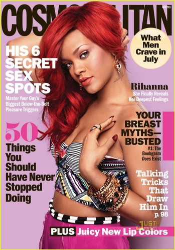 Rihanna Covers 'Cosmopolitan' July 2011