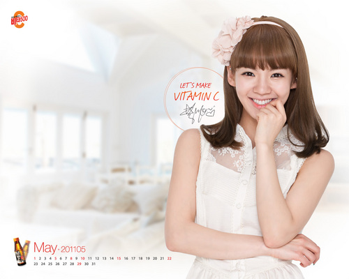  SNSD Hyoyeon Vita500 May 2011 Calendar