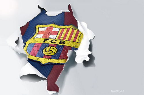  FC Barcelona Logo karatasi la kupamba ukuta