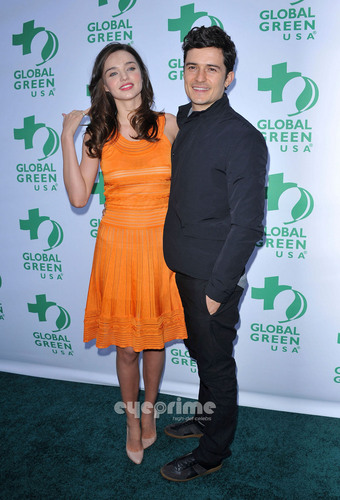  Miranda Kerr & Orlando Bloom: Global Green Awards in L.A, Jun 4