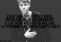 ♥♥♥♥Just to have your eyes on little me, That'd be mine forever.♥♥♥♥ - justin-bieber photo