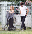 Miley Cyrus and Liam Hemsworth were spotted outside Liam’s house  - miley-cyrus photo
