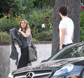 Miley Cyrus and Liam Hemsworth were spotted outside Liam’s house  - miley-cyrus photo